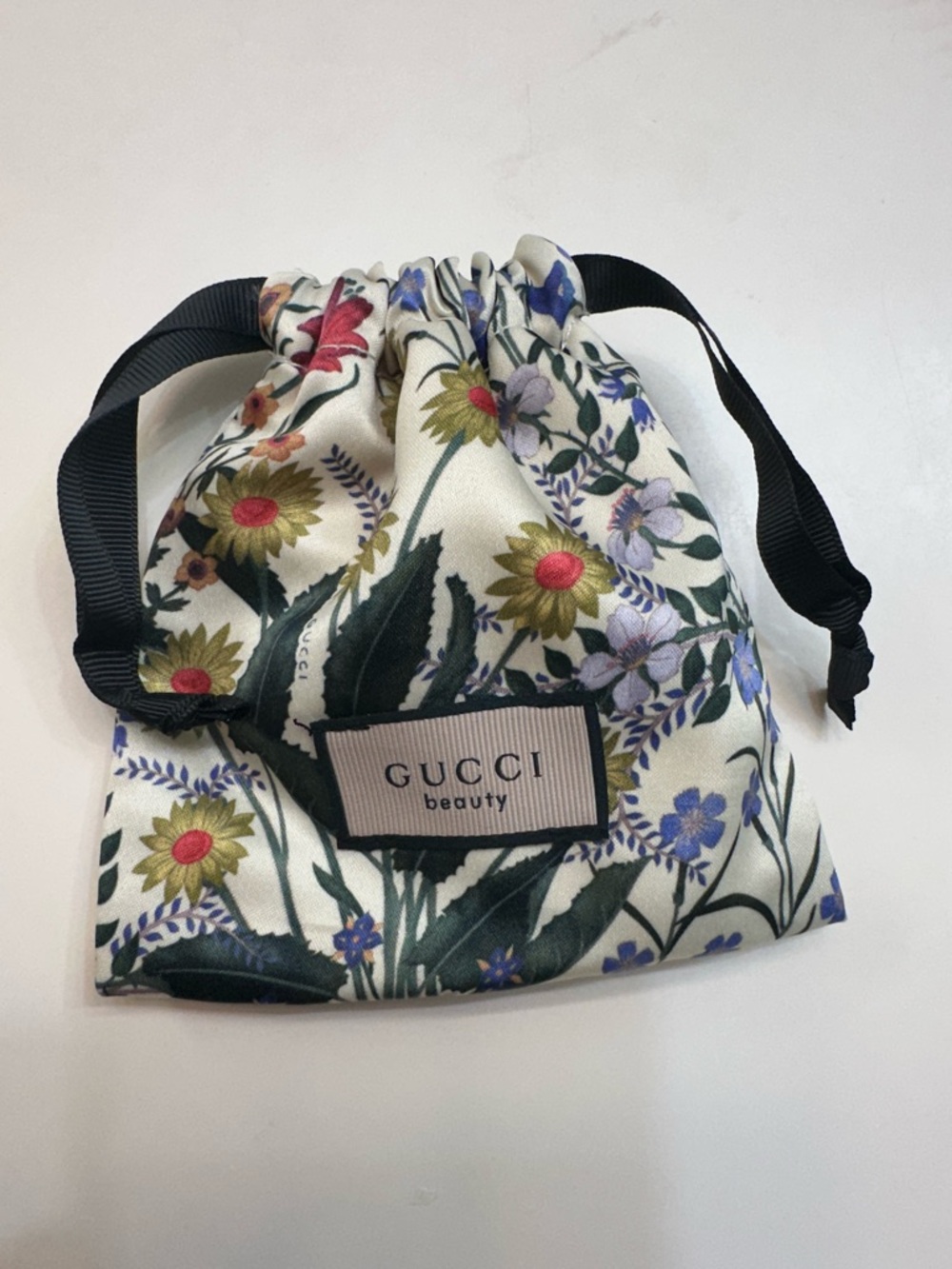 Gucci Floral Drawstring Pouch